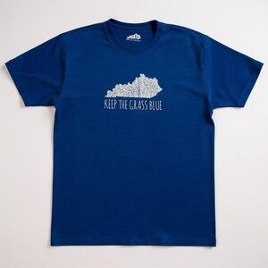 Kentucky Store Women’s Large Blue “Keep The Grass Blue” Short Sleeve Tee Shirt